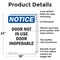 Signmission Door Not In Use Door Inoperable, 18 in W x Rectangle, Aluminum OS-2PACK-NS-A-1824-V-11514 - alternate 5